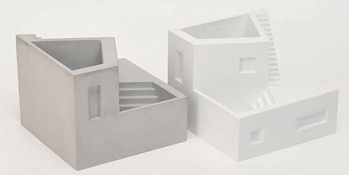 Handmade Concrete Architecture Stairs Pen Holder  Desk Organizer